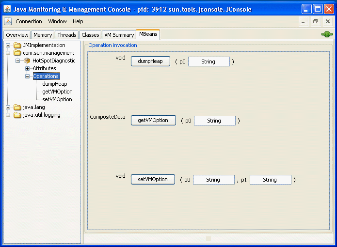 Performing heap dumps using the HotSpot VM Diagnostic MBean.